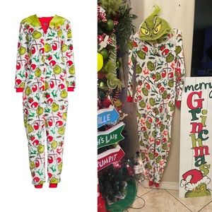 The grinch super soft union suit one piece suit XS